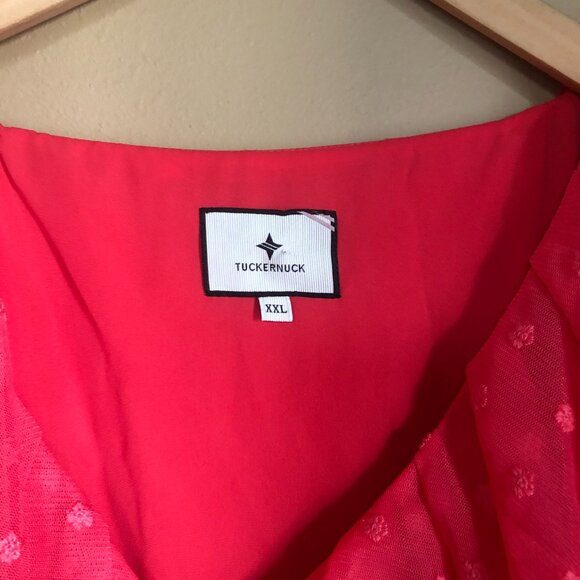 Tuckernuck tulle poppy pink Giselle maxidress gown - Picture 8 of 8